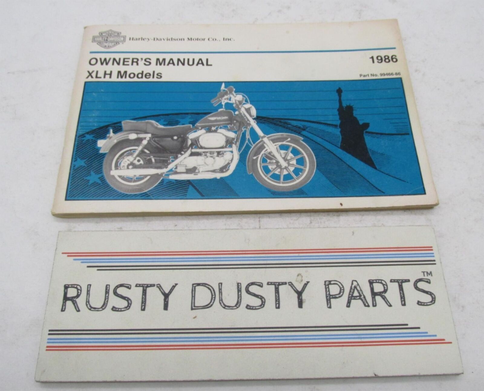 Harley-Davidson Official Factory 1986 XLH Owner's Manual Book 99466-86