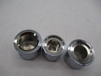 Mixed Lot of 3 Harley Davidson Smooth Chrome Axle Covers