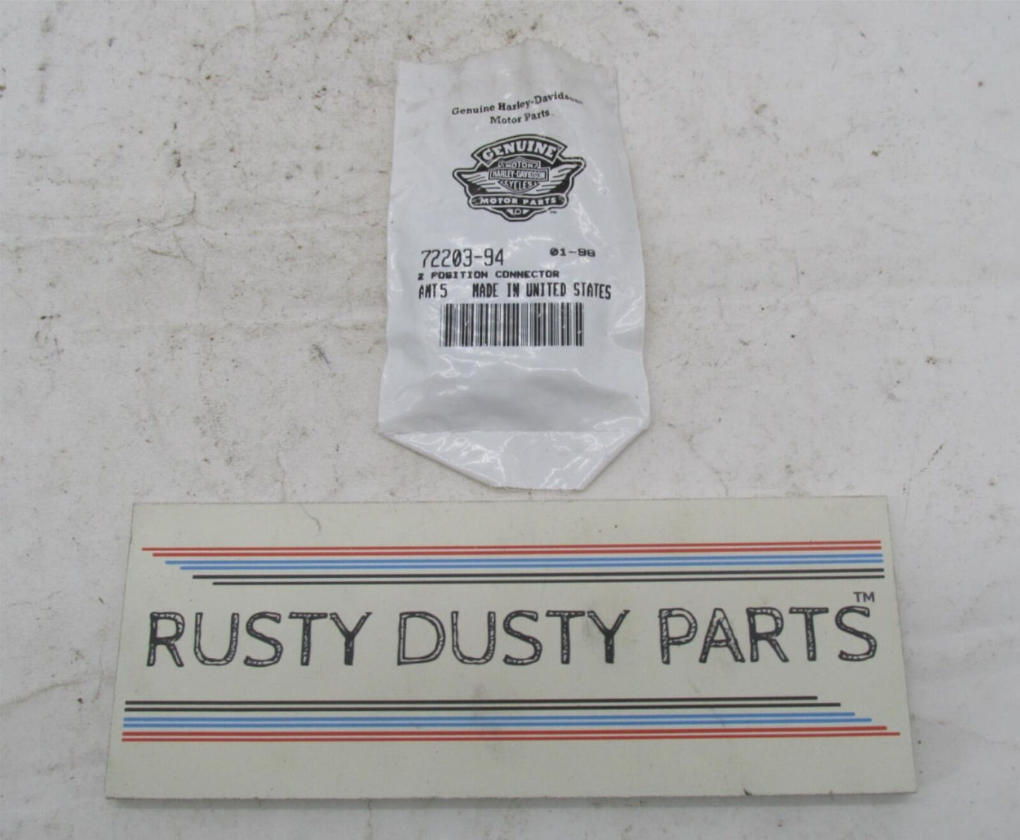 Lot of 5 Harley Davidson Genuine NOS 2 Position Connectors 72203-94