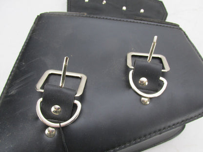 Pair of Synthetic Leather Universal Motorcycle Saddlebags Harley Honda Yamaha