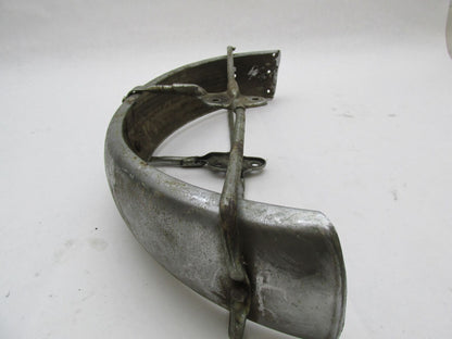 Vintage 4" wide Harley Triumph BSA Norton Chrome Patina Front Fender w/ Braces