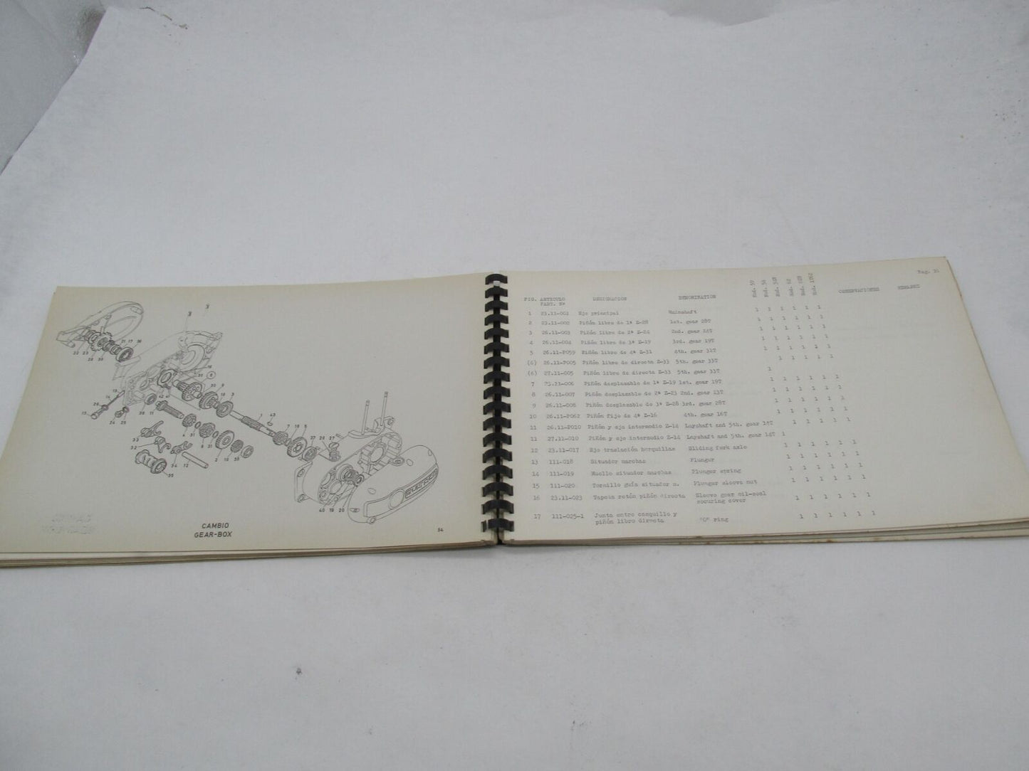 Bultaco Original Factory 1969 Lobito Mk3 Parts Catalog List Book 54.32-117