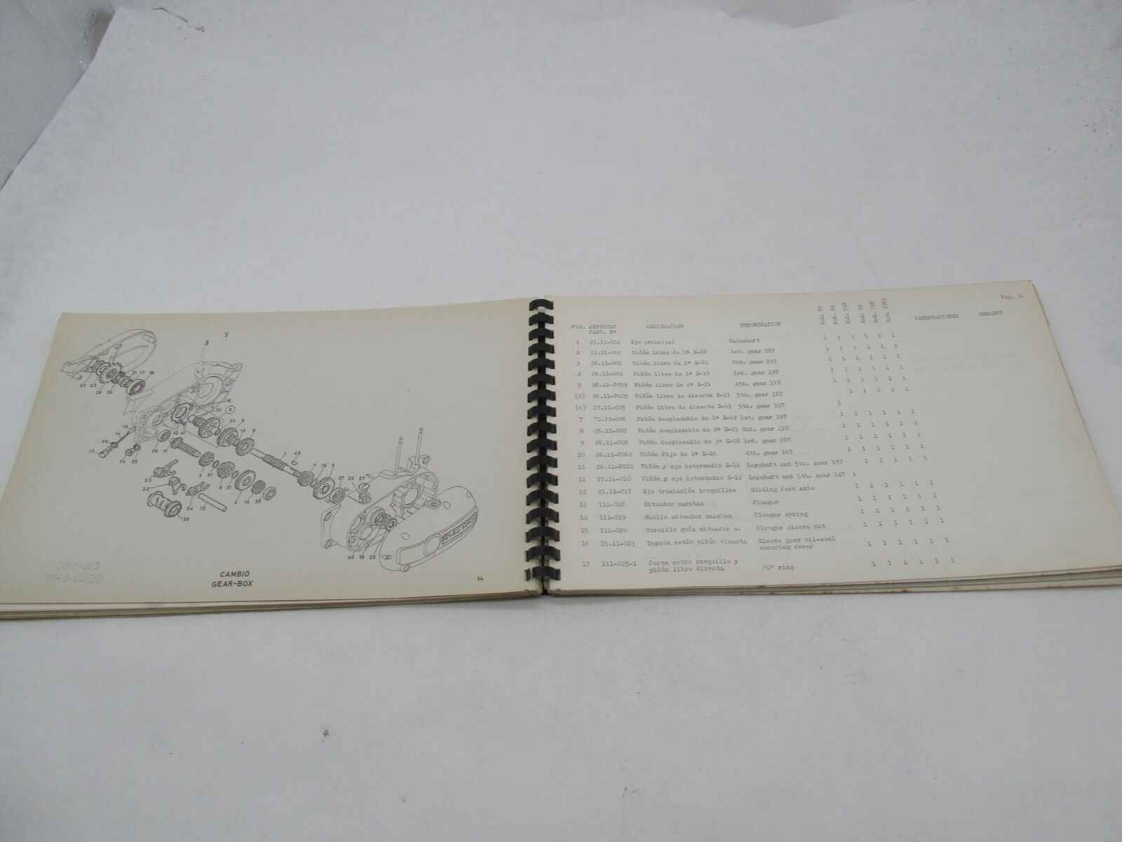 Bultaco Original Factory 1969 Lobito Mk3 Parts Catalog List Book 54.32-117