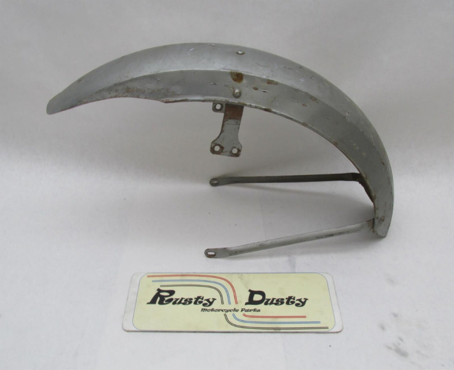 Vintage 4.5" Wide Metal Gray Front Fender Chopper Bobber Triumph BSA Harley