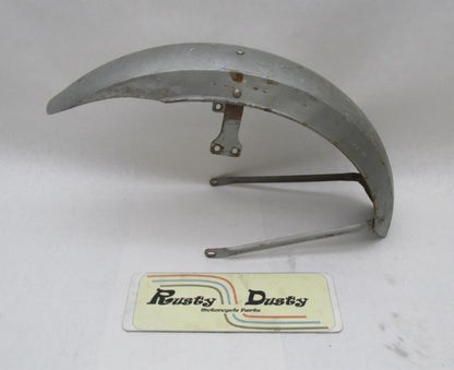 Vintage 4.5" Wide Metal Gray Front Fender Chopper Bobber Triumph BSA Harley
