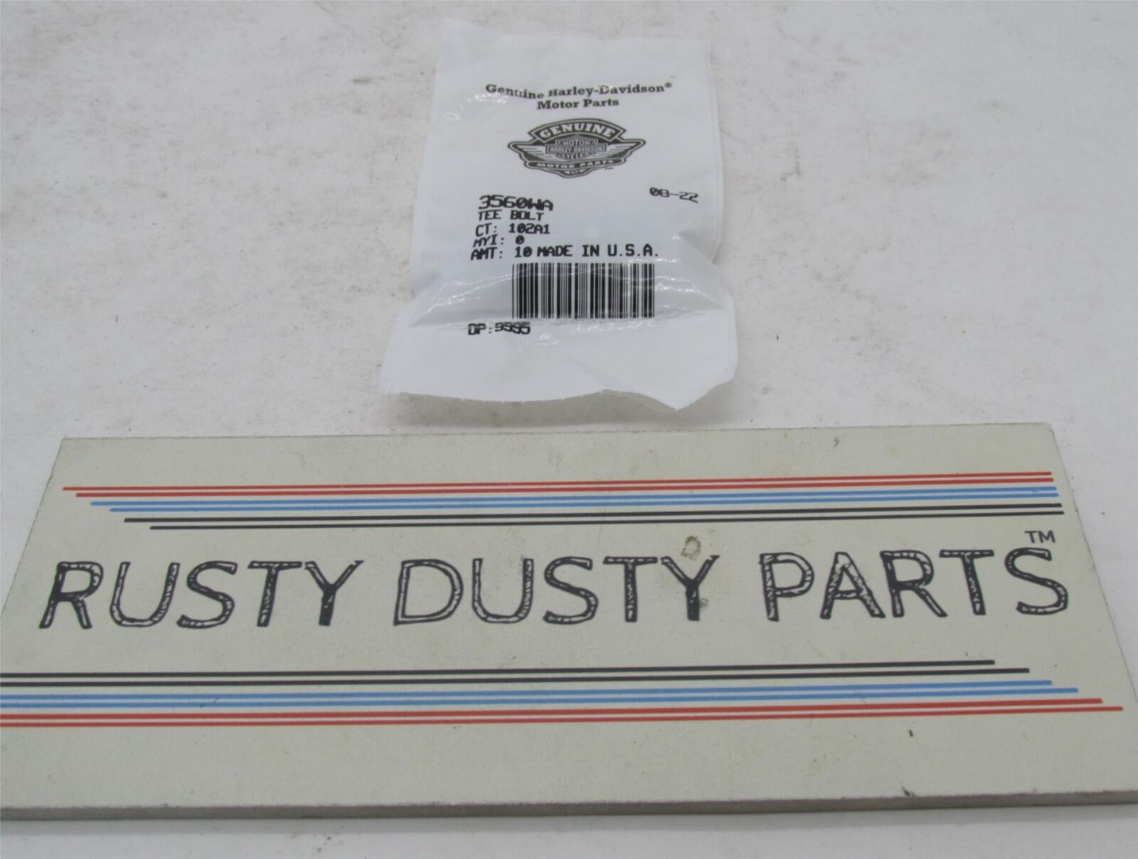 Lot of 9 Harley-Davidson Genuine NOS Tee Bolts 3560WA