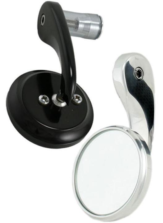 Alloy Art Bar-End Shooter Mirror Left Side - Chrome BSML-1