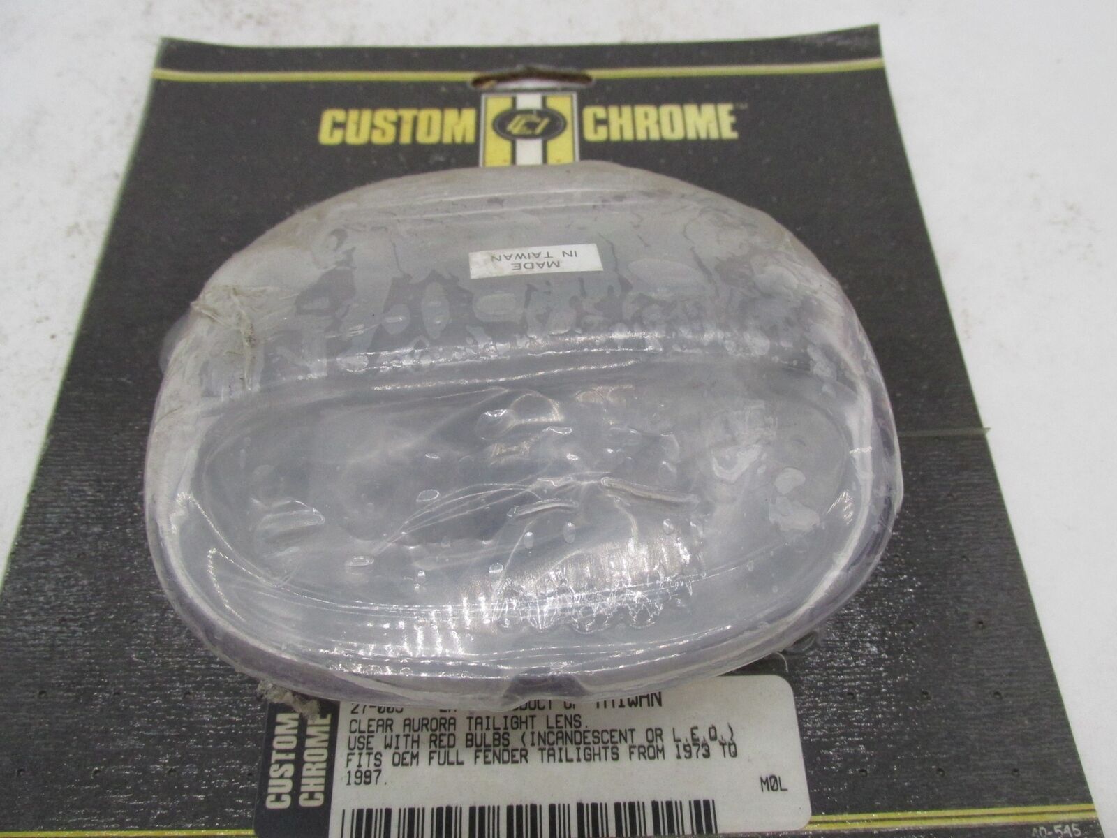 Custom Chrome 1073-97 Harley Davidson Clear Aurora Tail Light Lens 27-005