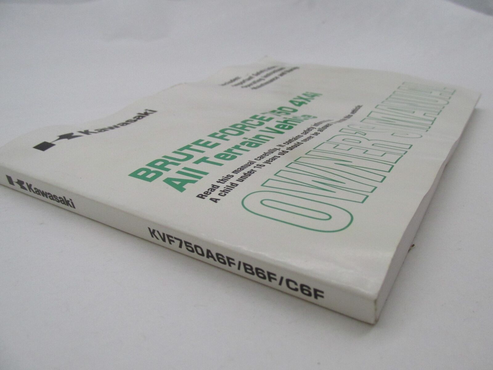 Kawasaki Factory Brute Force 750 Owner's Manual KVF750A6F KVF750B6F 99987-1320