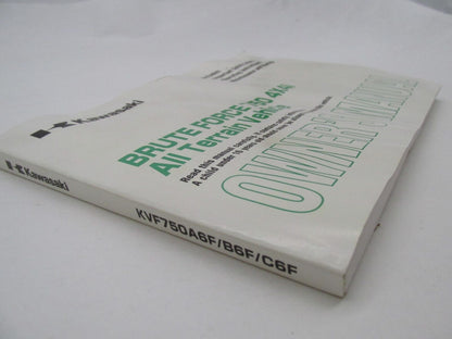 Kawasaki Factory Brute Force 750 Owner's Manual KVF750A6F KVF750B6F 99987-1320