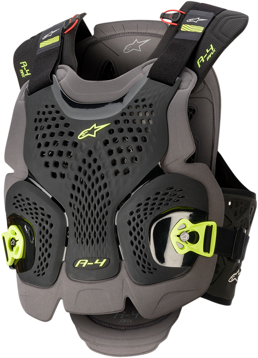 Alpinestars A-4 Max Chest Protector Black/Yellow XL/2X 67015201155XL2X