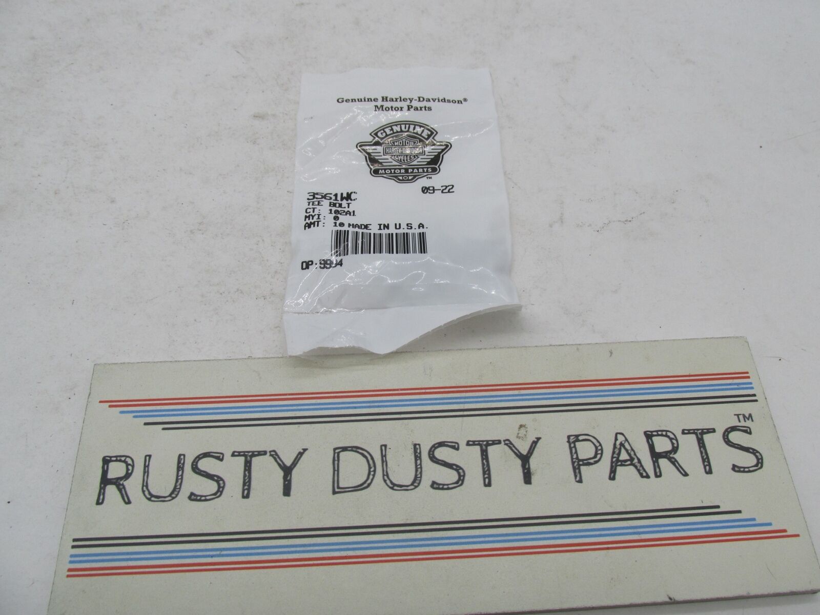 Lot of 10 Harley-Davidson Genuine NOS Tee Bolts 3561WC