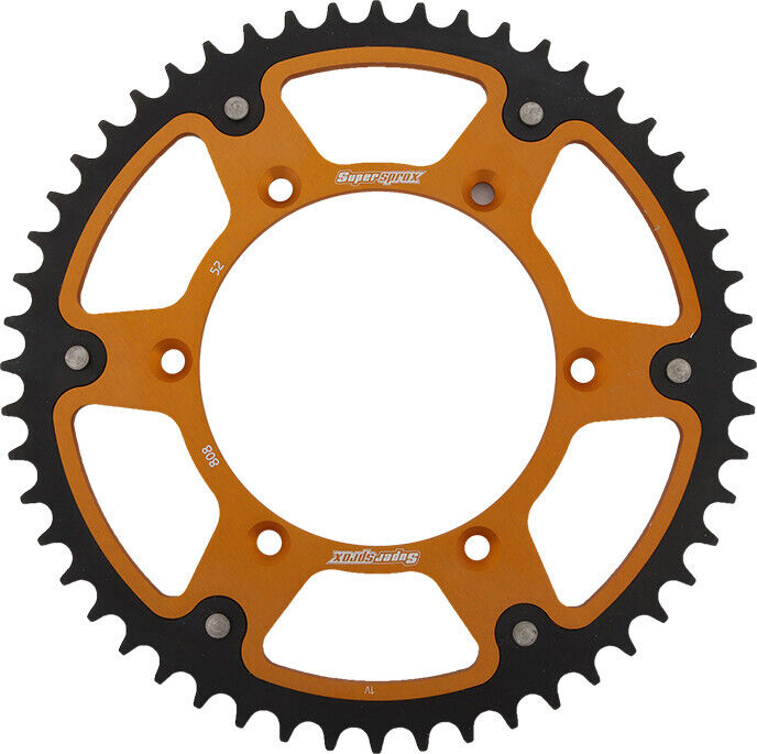 Supersprox Rear Stealth Sprocket 52T Gold RST-808-52-GLD