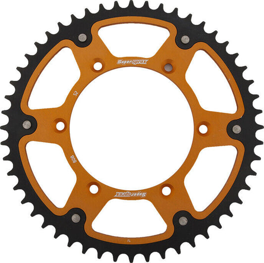 Supersprox Rear Stealth Sprocket 52T Gold RST-808-52-GLD