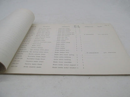 Bultaco Original Factory Provisional Campera Motorcycle Parts List Catalog