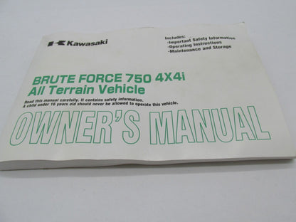 Kawasaki Factory Brute Force 750 Owner's Manual KVF750A6F KVF750B6F 99987-1320