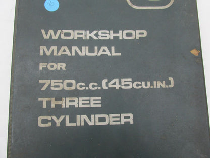 Triumph Official Factory 750CC Three Cylinder Workshop Manual 99-0963