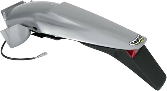 UFO Enduro Rear Fender with Light Silver KT03043340