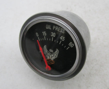 Harley Davidson Custom Chrome Mini 2-1/8" Oil Pressure Gauge