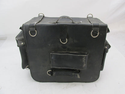 Harley Davidson Black Synthetic Leather Studded Sissy Bar Backrest Touring Bag