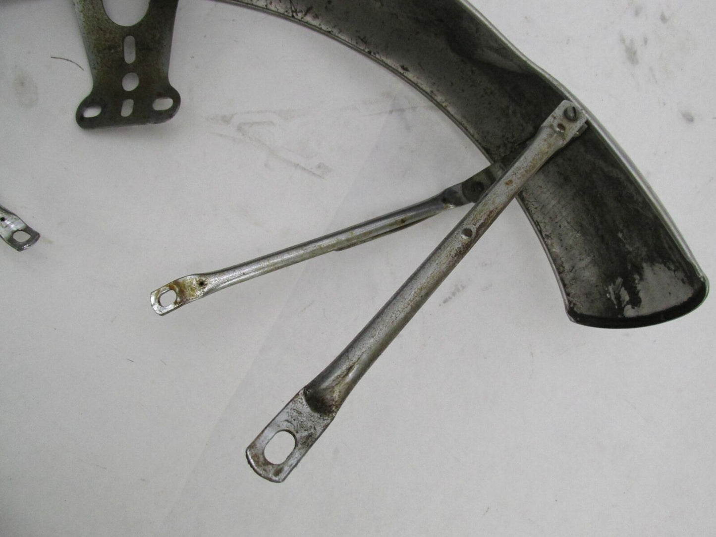 Vintage Patina Chrome 4.5" Wide Front Fender Triumph BSA Norton Ducati Guzzi