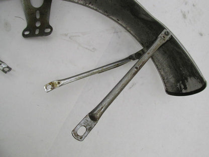 Vintage Patina Chrome 4.5" Wide Front Fender Triumph BSA Norton Ducati Guzzi