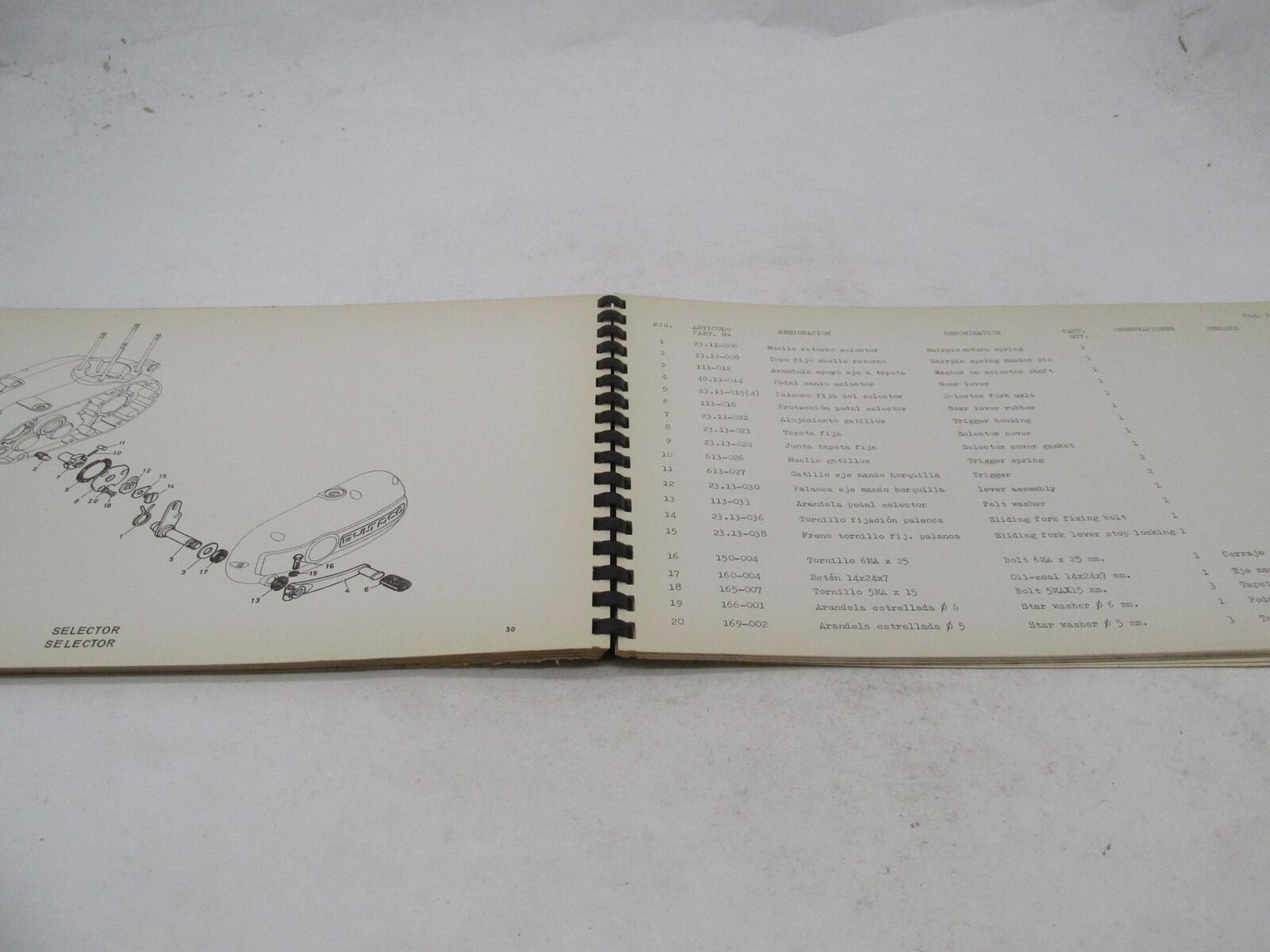 Bultaco Factory 1969 Sherpa S 100cc Motorcycle Catalog Parts List Book