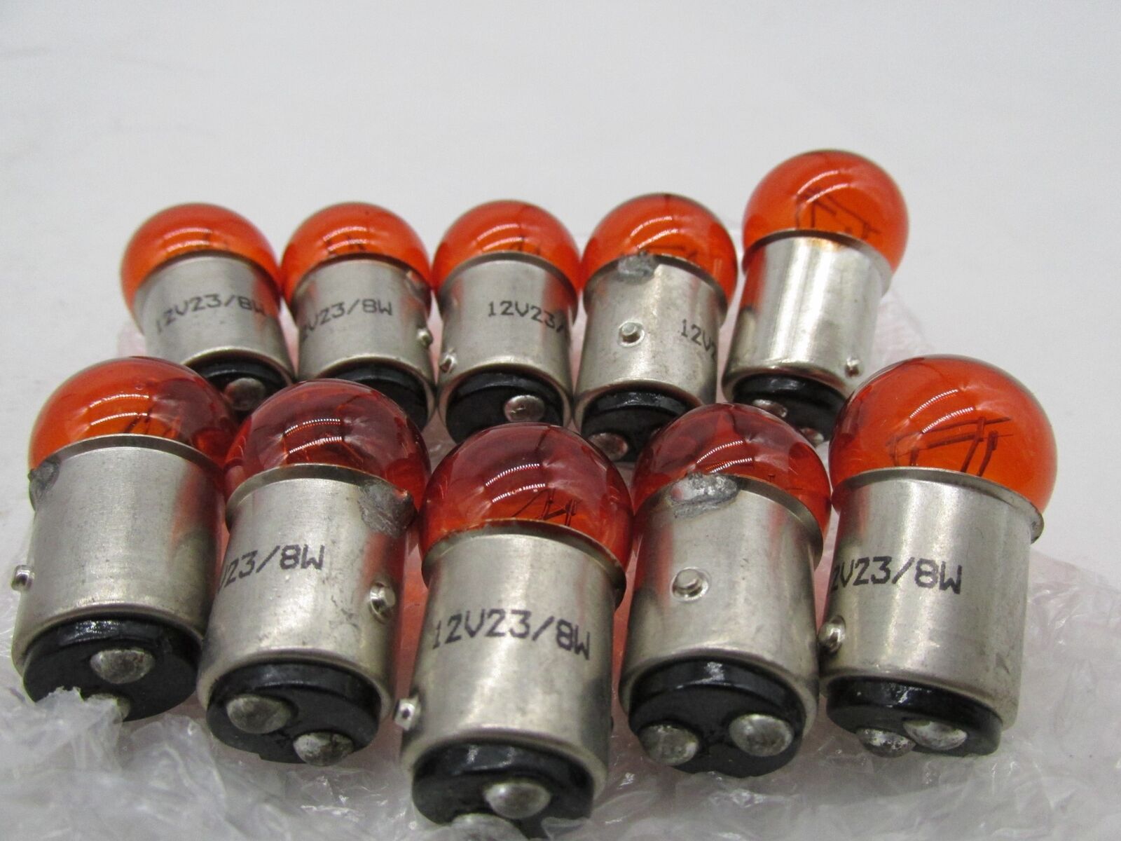 Lot of 10 BikeMaster G18.5 12V 23W Amber Marker Light Bulbs 268046