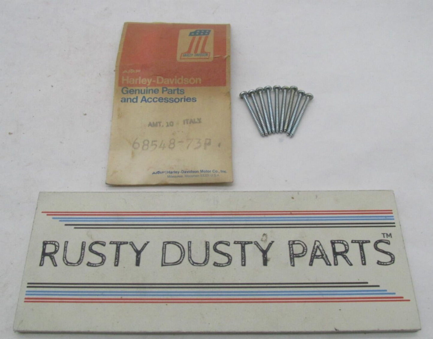 Lot of 9 Harley-Davidson Genuine NOS Aermacchi Light Lens Screws 68548-73P