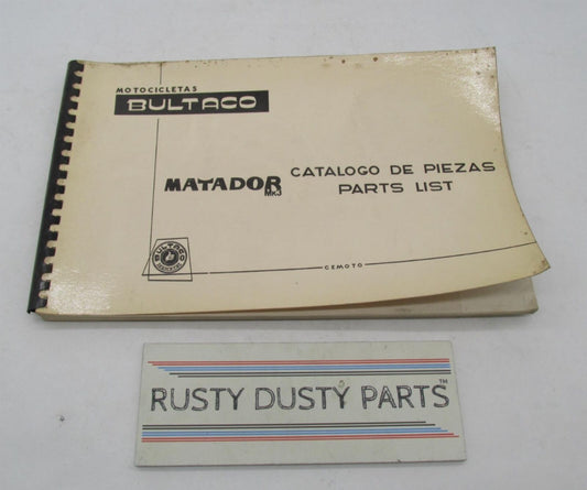 Bultaco Original Factory 1969 Matador Mk3 Parts Catalog List Book Manual