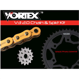 Vortex HFRS Hyper Fast 520 Street Conversion Chain and Sprocket Kit Gold CKG6463