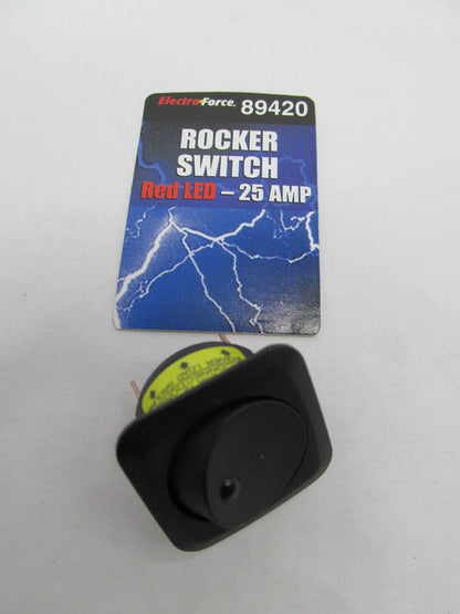 Electro Force Black 25 Amp Rocker Switch 89420