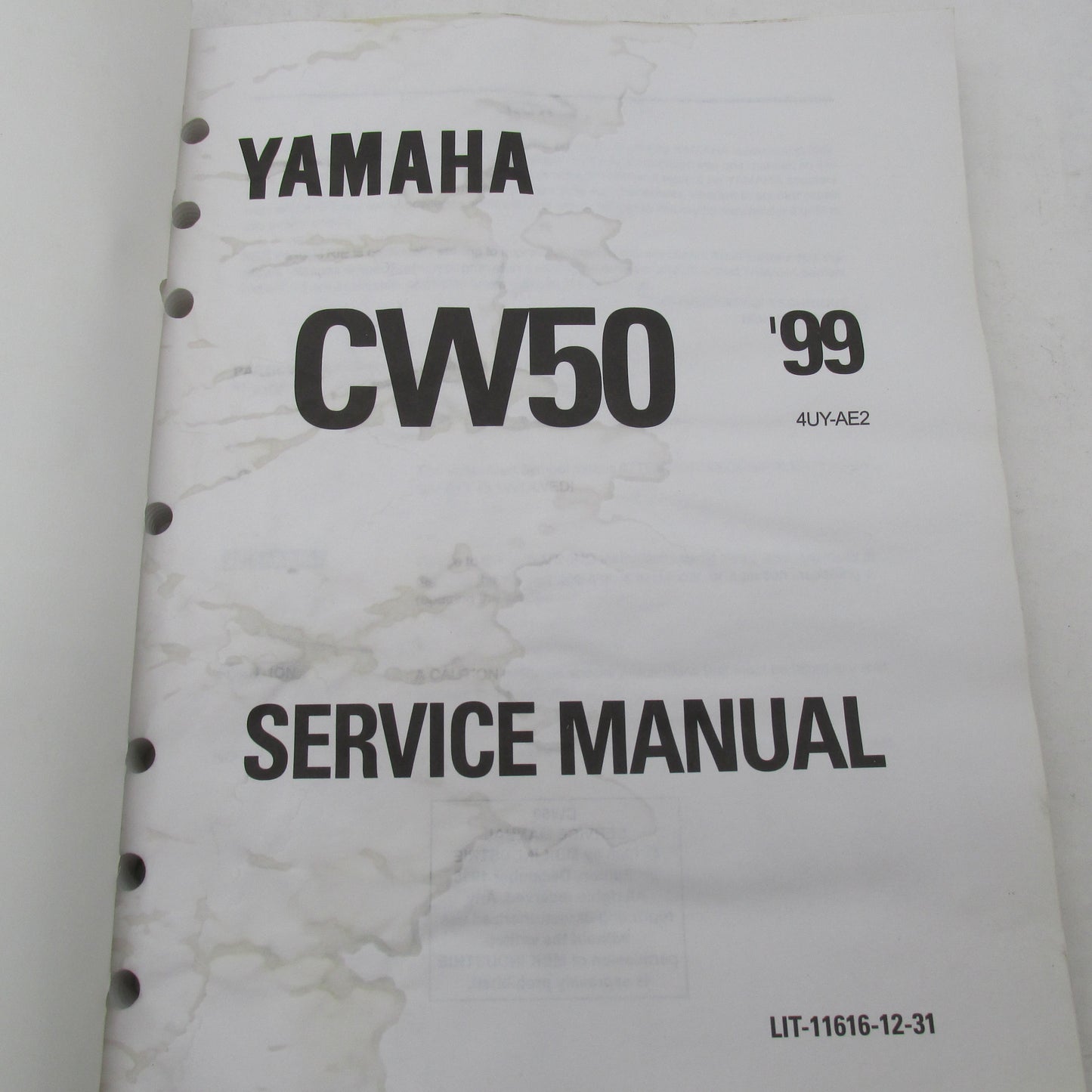 Yamaha OEM SERVICE MANUAL CW50L 1999 CW50 LIT-11616-12-31
