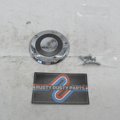 Harley Davidson OEM Chrome and Mesh 5 Hole Timing Cover with Hardware