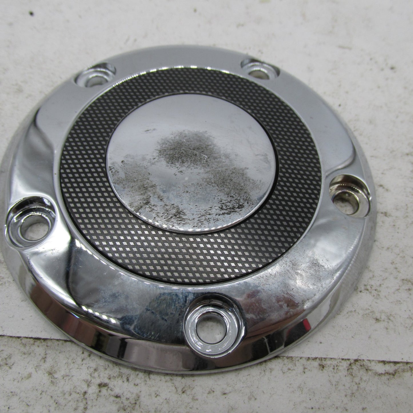 Harley Davidson OEM Chrome and Mesh 5 Hole Timing Cover with Hardware