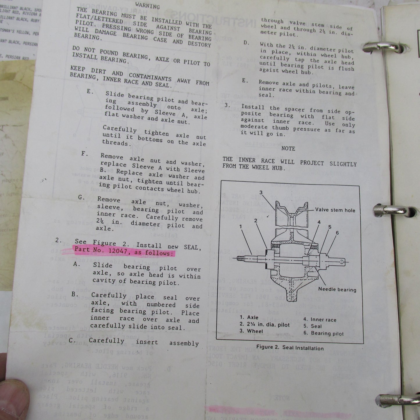 Harley Davidson Genuine 1980s-1990s Accessory Installation Instruction