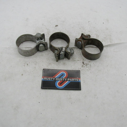 Lot of 3 Harley-Davidson OEM 1.75" 1-3/4" Heavy Duty Muffler Clamps 65