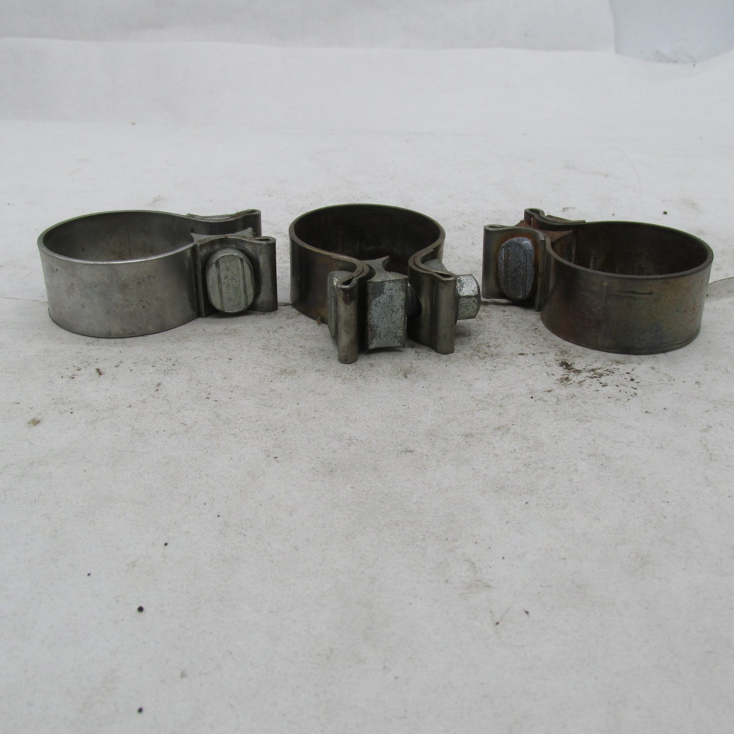 Lot of 3 Harley-Davidson OEM 1.75" 1-3/4" Heavy Duty Muffler Clamps 65