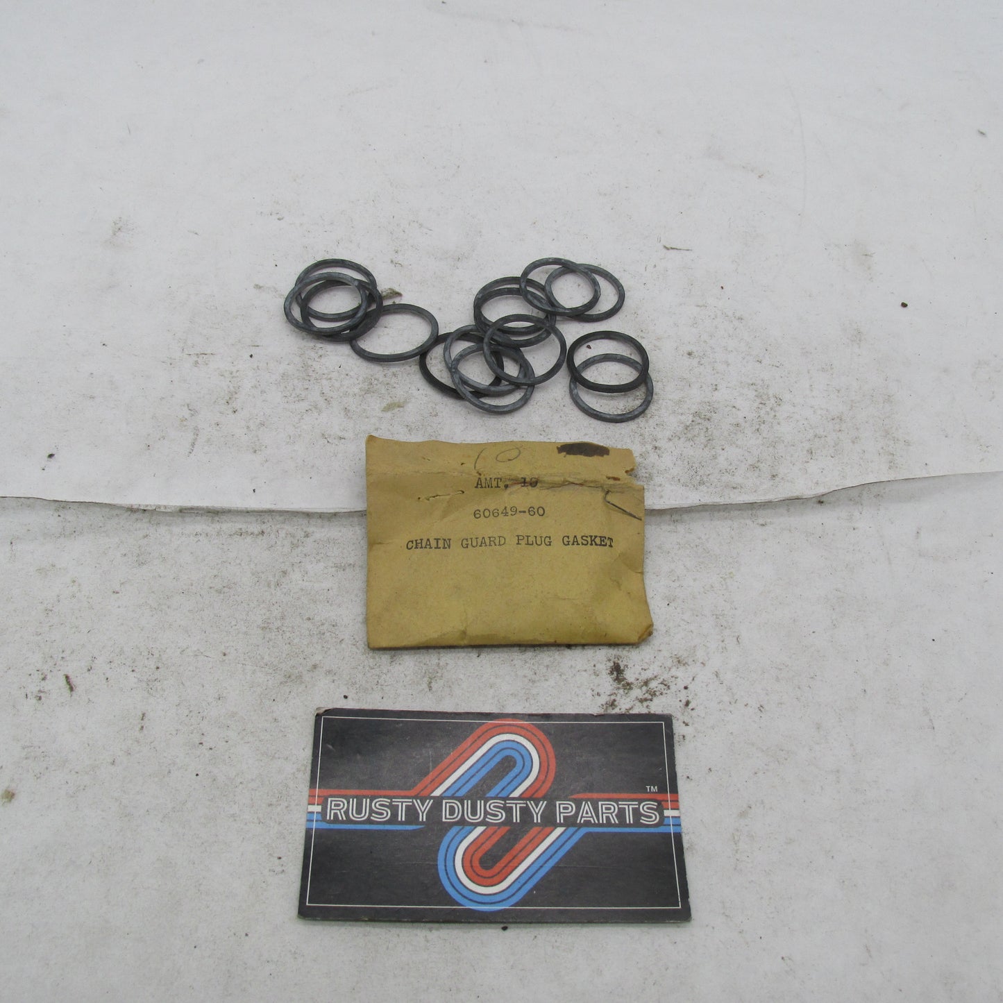 Lot of 14 Harley-Davidson OEM NOS Chain Guard Plug Gaskets 60649-60