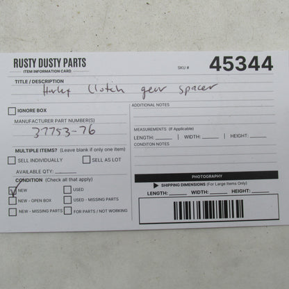 Harley OEM NOS 67-79 Sportster Electric Start Clutch Gear Spacer 37753