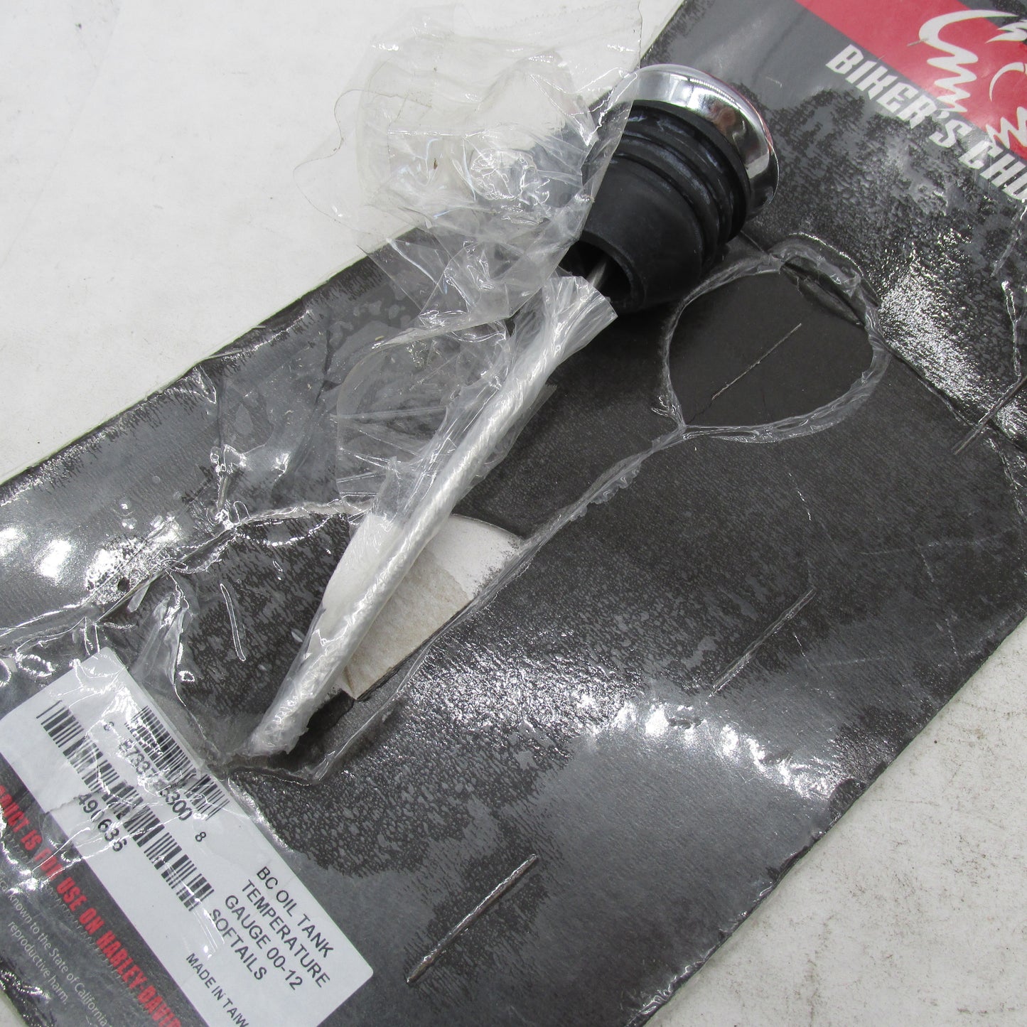 Biker's Choice 00-12 Softail Oil Tank Temp Gauge Dipstick *Damaged* 49