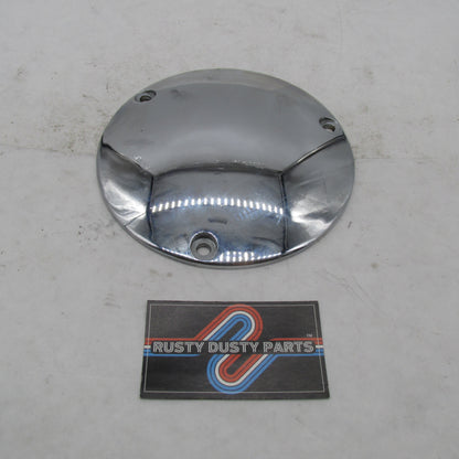 Harley OEM 70-98 Big Twin Chrome Domed 3-Hole Derby Clutch Cover 25392