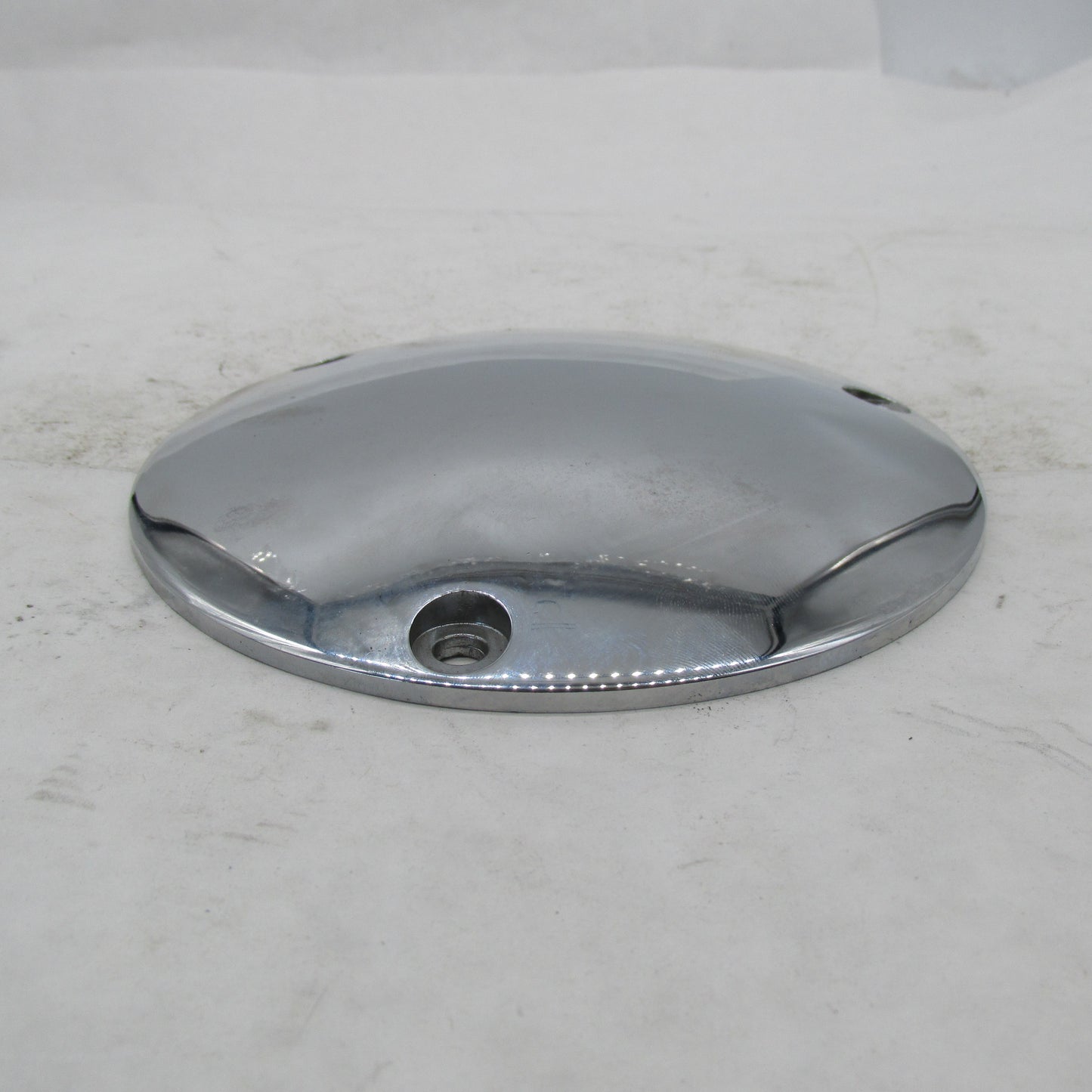 Harley OEM 70-98 Big Twin Chrome Domed 3-Hole Derby Clutch Cover 25392