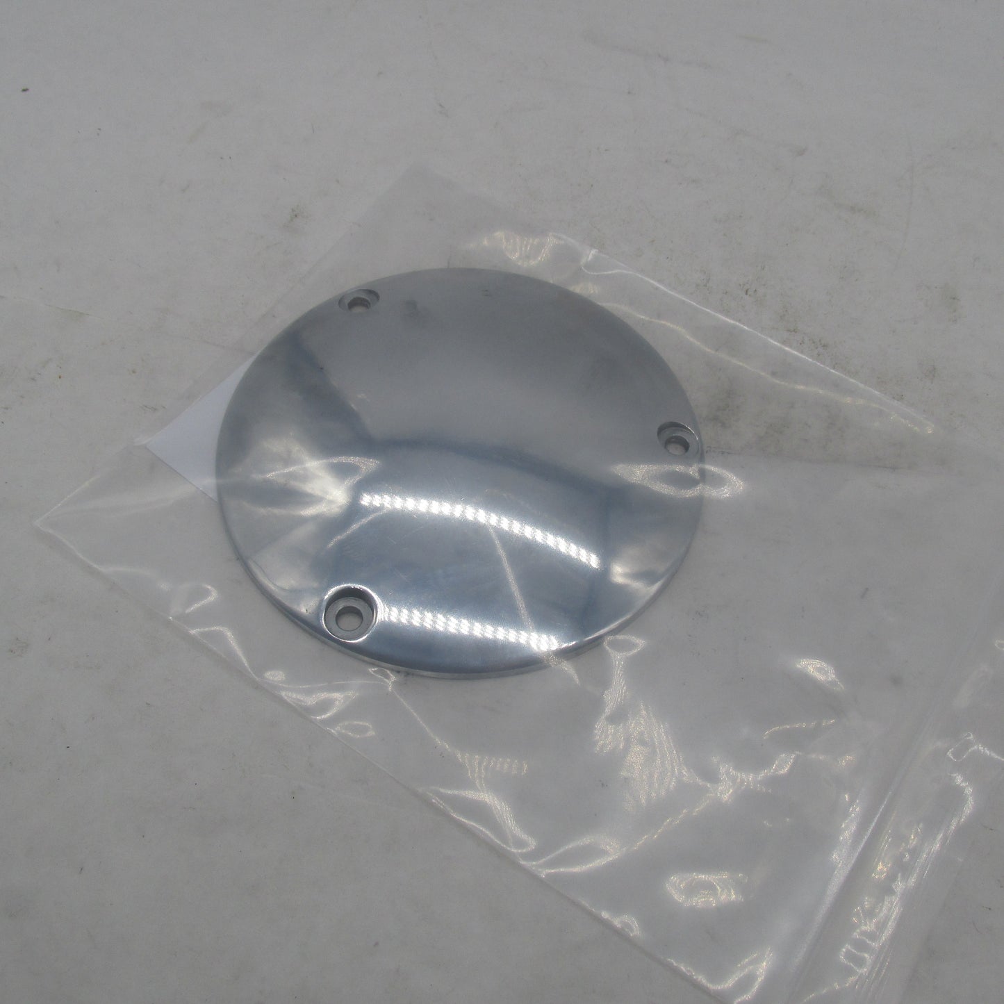 Harley OEM 70-98 Big Twin Chrome Domed 3-Hole Derby Clutch Cover 25392
