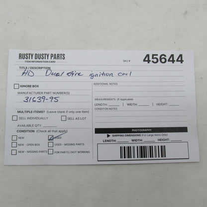 Harley Davidson OEM 95-98 Touring EFI Dual-Fire Ignition Coil 31639-95