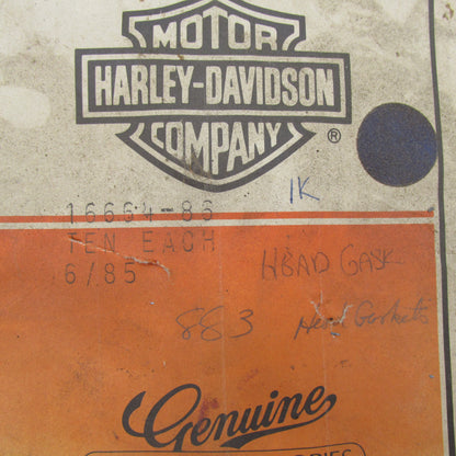 Lot of 7 Harley Davidson Genuine NOS Cylinder Head Gaskets 16664-86B