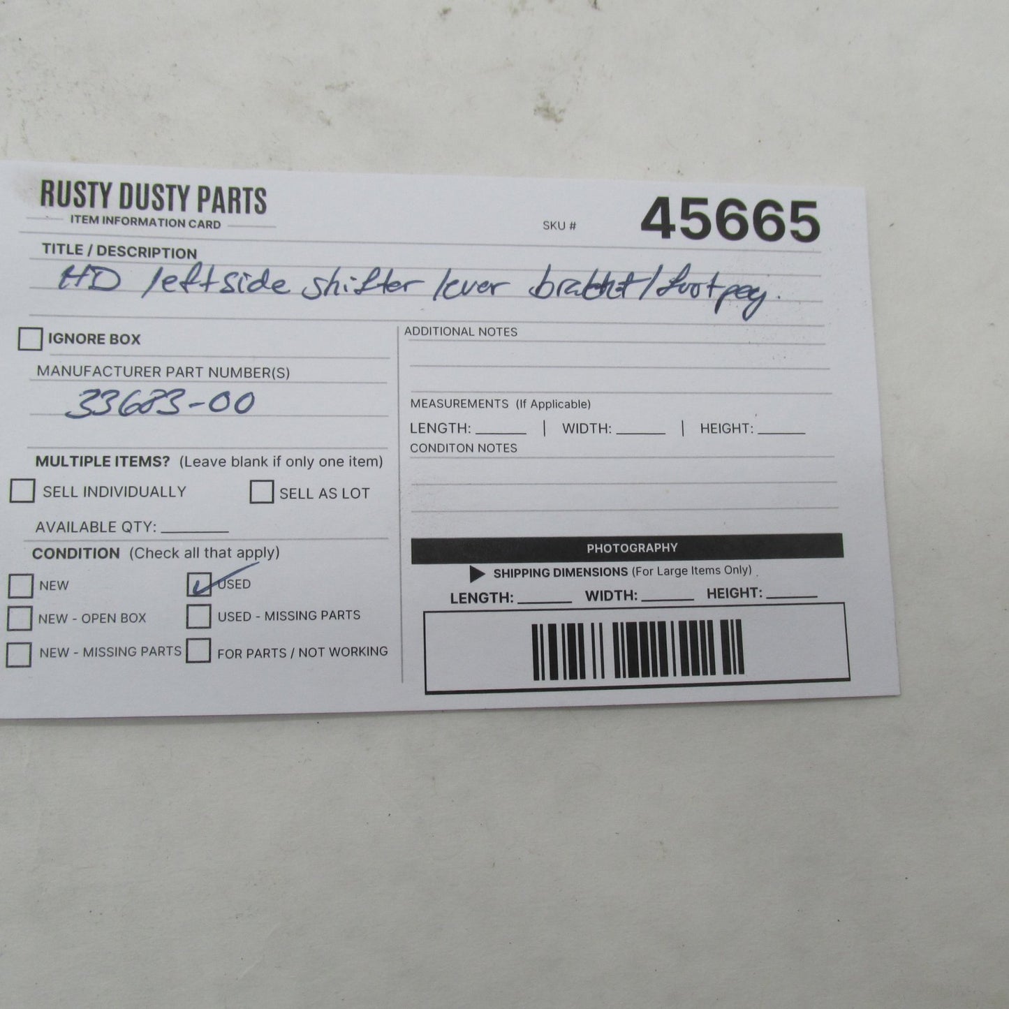 Harley OEM 00-06 FX Softail Chrome Left Shifter Forward Control Bracke
