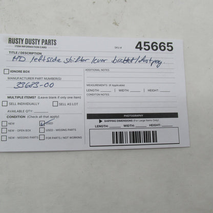 Harley OEM 00-06 FX Softail Chrome Left Shifter Forward Control Bracke