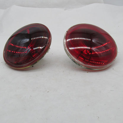 Pair of Harley Davidson Genuine NOS Red Sealed Pursuit Lamps Set 6872