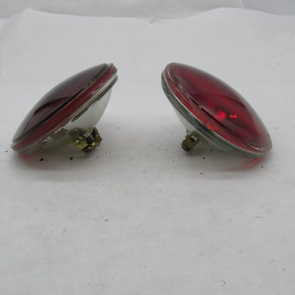 Pair of Harley Davidson Genuine NOS Red Sealed Pursuit Lamps Set 6872